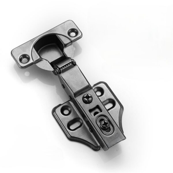 黑色中弯1 2-Stage Force Hydraulic Soft Close Half Overlay Cabinet Hinge